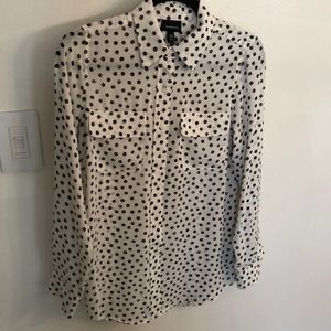 Polka dot button down